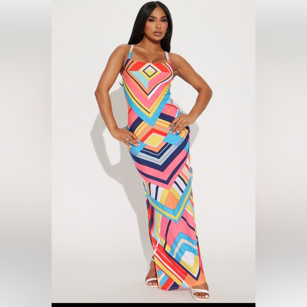 Printed maxi dress